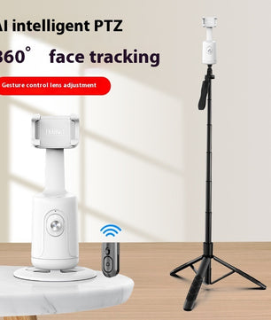 AI-Powered 360° Auto Face Tracking Phone Holder – Gesture Control, Tripod-Compatible, No App Needed, Smart Stabilizer for TikTok, Vlogs, and Live Streaming - Tech Mart