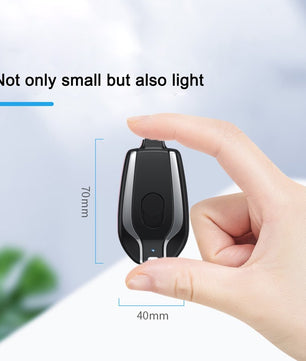 1500mAh Mini Power Emergency Pod Keychain Charger With Type-C – Ultra-Compact Fast Charging Backup Battery Pack for Phones & Bluetooth Devices - Tech Mart