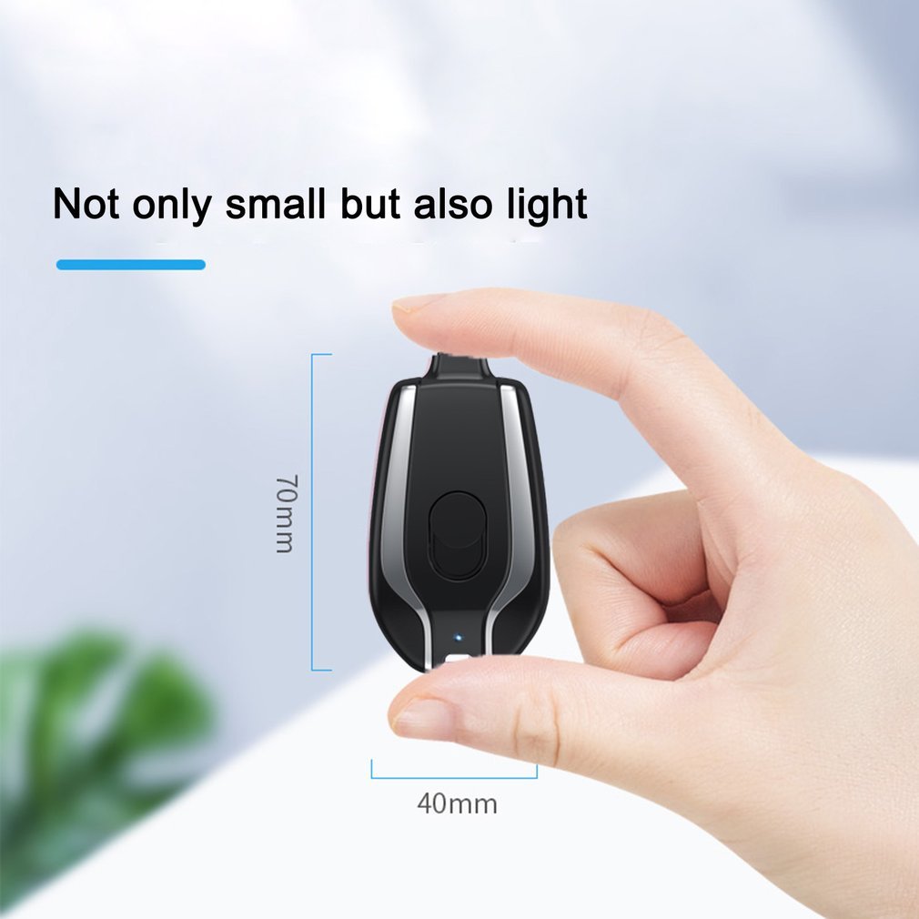 1500mAh Mini Power Emergency Pod Keychain Charger With Type-C – Ultra-Compact Fast Charging Backup Battery Pack for Phones & Bluetooth Devices - Tech Mart