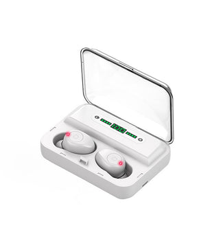 Multifunction Bluetooth Headset with Built-In Power Bank – Stereo Binaural Wireless Earbuds with Charging Case for Music, Calls & Phone Support - Tech Mart