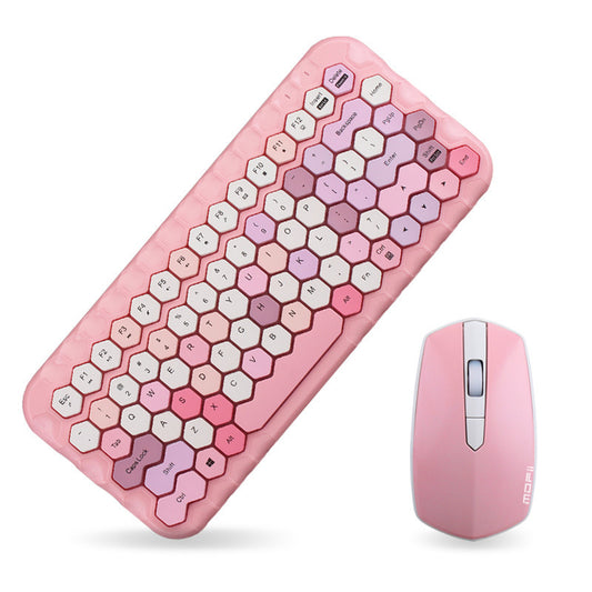 Girl Heart Wireless Keyboard And Mouse Set Mini Keyboard - Tech Mart
