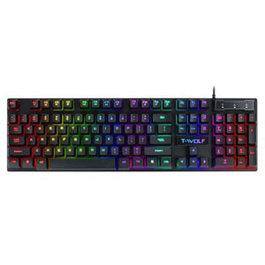 Gaming USB Luminous Wired Keyboard with Floating Key Design – RGB Backlit Mechanical Feel Keyboard for PC & Laptop - Tech Mart