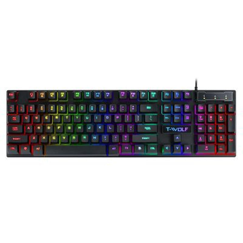 Gaming USB Luminous Wired Keyboard with Floating Key Design – RGB Backlit Mechanical Feel Keyboard for PC & Laptop - Tech Mart