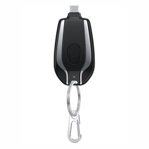 1500mAh Mini Power Emergency Pod Keychain Charger With Type-C – Ultra-Compact Fast Charging Backup Battery Pack for Phones & Bluetooth Devices - Tech Mart