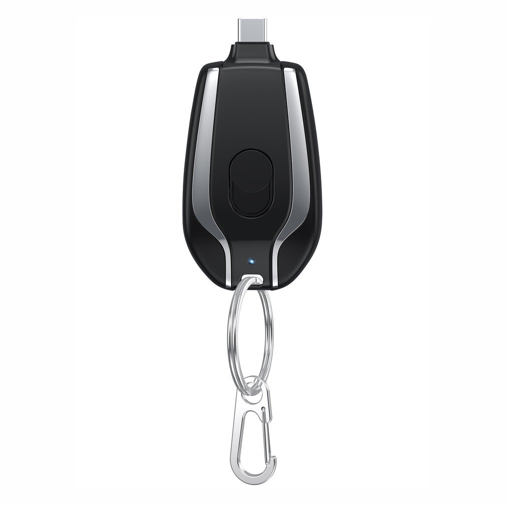 1500mAh Mini Power Emergency Pod Keychain Charger With Type-C – Ultra-Compact Fast Charging Backup Battery Pack for Phones & Bluetooth Devices - Tech Mart
