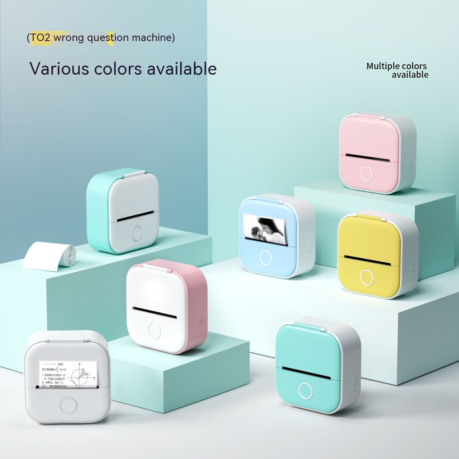 Phomemo T02 Series Mini Pocket Thermal Printer – Bluetooth Inkless Portable Sticker Label Printer for Notes, Study, Journaling & Crafts – Compatible with iOS & Android - Tech Mart