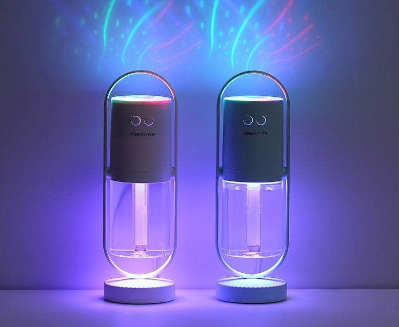 Magic Shadow USB Air Humidifier with Projection Night Light – Ultrasonic Mist Maker & Mini Air Purifier for Home, Office, Car & Bedroom - Tech Mart