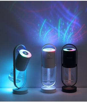 Magic Shadow USB Air Humidifier with Projection Night Light – Ultrasonic Mist Maker & Mini Air Purifier for Home, Office, Car & Bedroom - Tech Mart