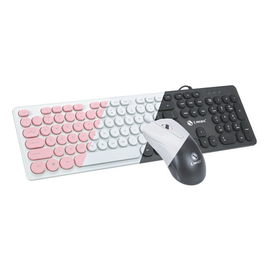 Cute wireless keyboard and mouse set - Tech Mart
