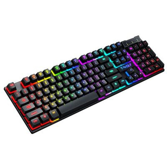 Gaming USB Luminous Wired Keyboard with Floating Key Design – RGB Backlit Mechanical Feel Keyboard for PC & Laptop - Tech Mart