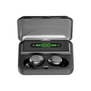 Multifunction Bluetooth Headset with Built-In Power Bank – Stereo Binaural Wireless Earbuds with Charging Case for Music, Calls & Phone Support - Tech Mart