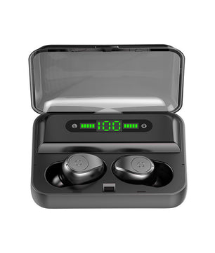 Multifunction Bluetooth Headset with Built-In Power Bank – Stereo Binaural Wireless Earbuds with Charging Case for Music, Calls & Phone Support - Tech Mart