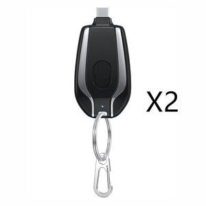 1500mAh Mini Power Emergency Pod Keychain Charger With Type-C – Ultra-Compact Fast Charging Backup Battery Pack for Phones & Bluetooth Devices - Tech Mart