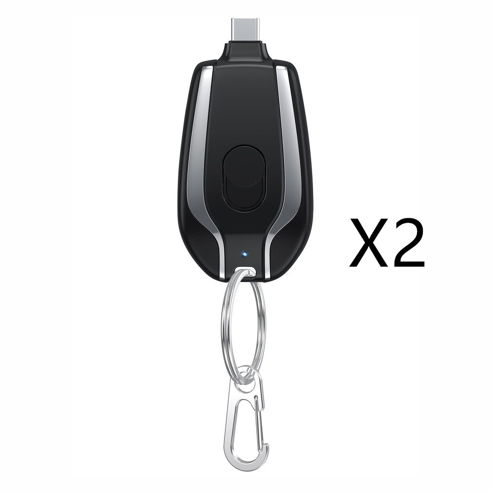 1500mAh Mini Power Emergency Pod Keychain Charger With Type-C – Ultra-Compact Fast Charging Backup Battery Pack for Phones & Bluetooth Devices - Tech Mart