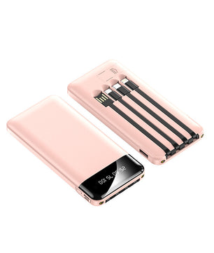 Mini Large Capacity 20000mAh Power Bank – Ultra Slim Portable USB Charger with Mirror Finish for Smartphones & Tablets - Tech Mart