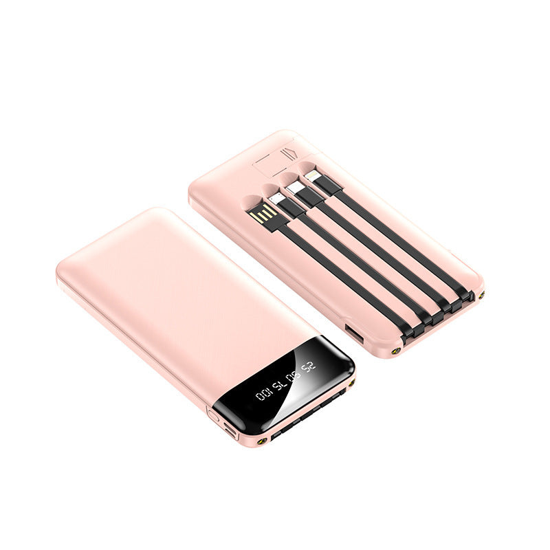 Mini Large Capacity 20000mAh Power Bank – Ultra Slim Portable USB Charger with Mirror Finish for Smartphones & Tablets - Tech Mart