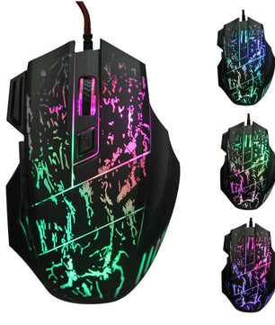 Wired Computer Gaming Mouse – Ultra-Thin Transparent RGB Design with 1200 DPI Precision for Office and Gaming - Tech Mart