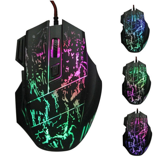 Wired Computer Gaming Mouse – Ultra-Thin Transparent RGB Design with 1200 DPI Precision for Office and Gaming - Tech Mart