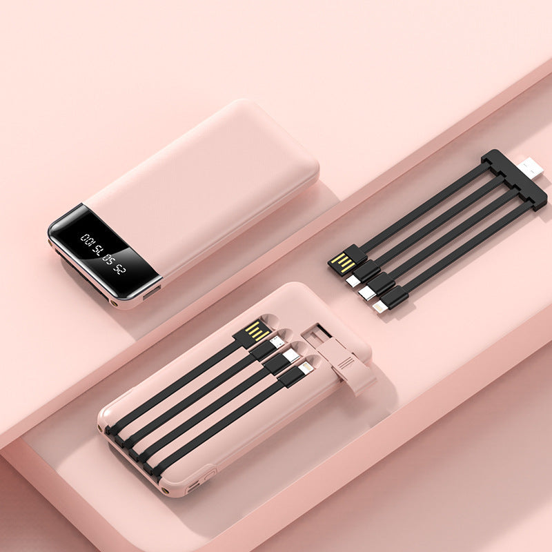 Mini Large Capacity 20000mAh Power Bank – Ultra Slim Portable USB Charger with Mirror Finish for Smartphones & Tablets - Tech Mart