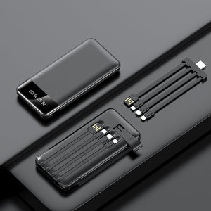 Set of black electronic components on a dark surface