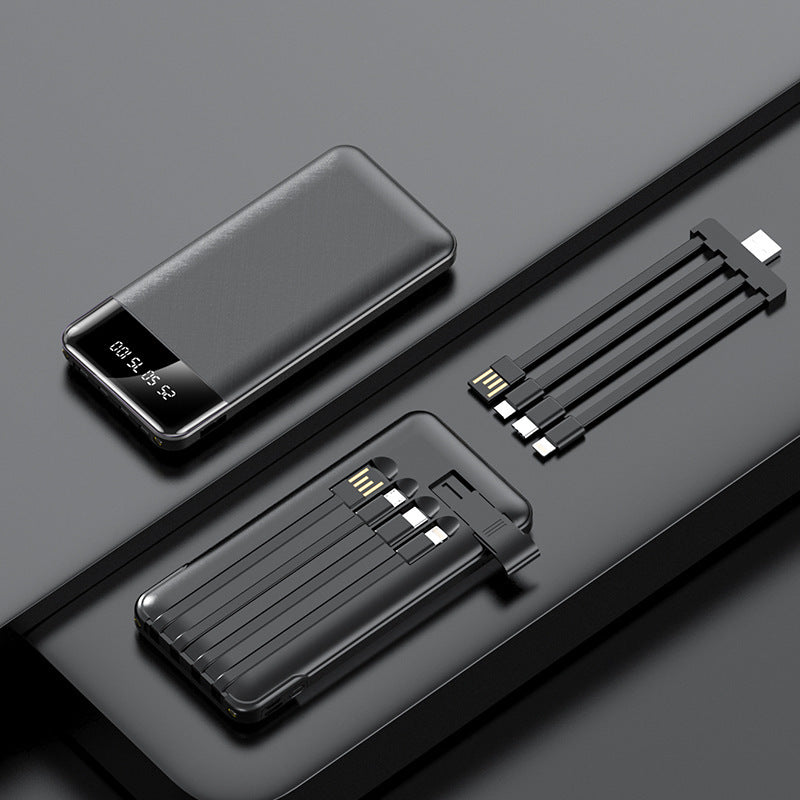 Set of black electronic components on a dark surface