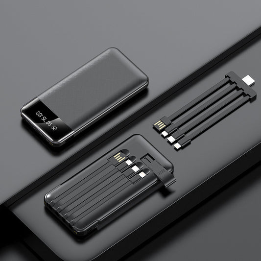 Set of black electronic components on a dark surface