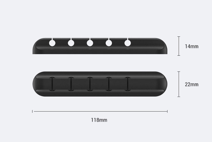 Silicone USB Cable Winder – Desktop Cable Organizer & Management Clips for Headphones, Chargers, and Office Wires - Tech Mart