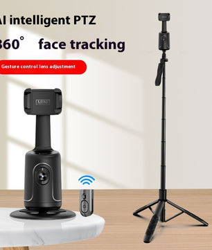AI-Powered 360° Auto Face Tracking Phone Holder – Gesture Control, Tripod-Compatible, No App Needed, Smart Stabilizer for TikTok, Vlogs, and Live Streaming - Tech Mart