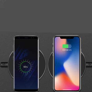 Fast Wireless Charger Pad for iPhone & Samsung – Slim Qi Charging Base with Copper Coil & USB Cable - Tech Mart