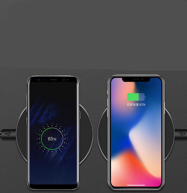 Fast Wireless Charger Pad for iPhone & Samsung – Slim Qi Charging Base with Copper Coil & USB Cable - Tech Mart