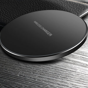 Fast Wireless Charger Pad for iPhone & Samsung – Slim Qi Charging Base with Copper Coil & USB Cable - Tech Mart