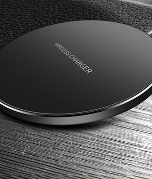 Fast Wireless Charger Pad for iPhone & Samsung – Slim Qi Charging Base with Copper Coil & USB Cable - Tech Mart