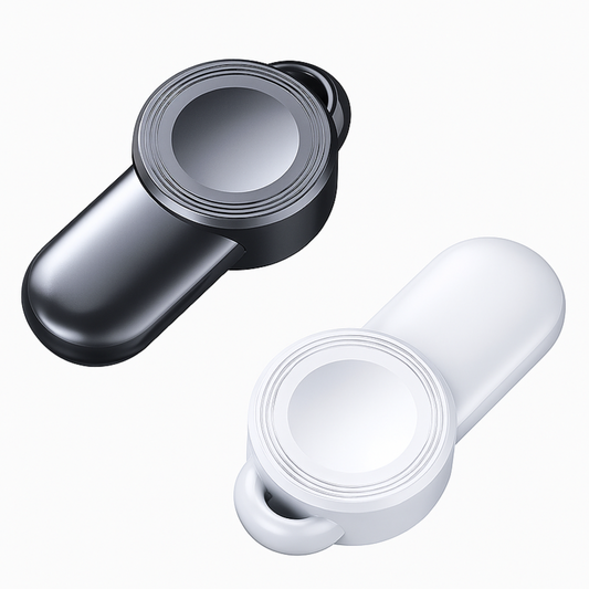 Black and white camera lens with a white background
