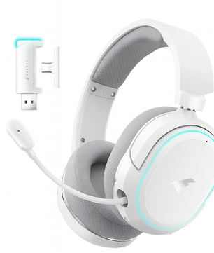 Picun G2 Wireless Gaming Headset – 2.4GHz RF + Bluetooth 5.3, Ultra Low Latency, 7.1 Surround, 100H Battery, Retractable ENC Mic – For PC, PS5, PS4, Switch, Mobile - Tech Mart