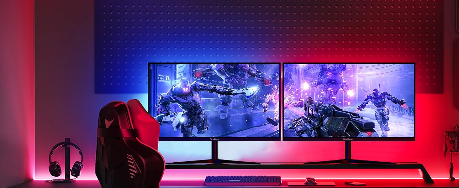 GreBear 165/144Hz Gaming Monitor 24 Inch - FHD 1080P IPS Screen 1ms (GTG) Home Office Monitor - Tech Mart