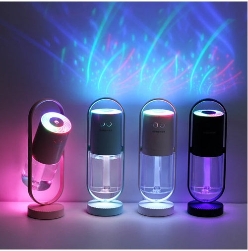 Magic Shadow USB Air Humidifier with Projection Night Light – Ultrasonic Mist Maker & Mini Air Purifier for Home, Office, Car & Bedroom - Tech Mart