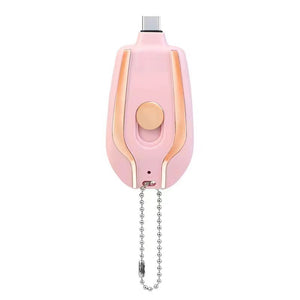 1500mAh Mini Power Emergency Pod Keychain Charger With Type-C – Ultra-Compact Fast Charging Backup Battery Pack for Phones & Bluetooth Devices - Tech Mart