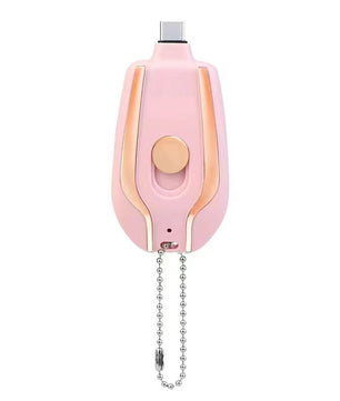 1500mAh Mini Power Emergency Pod Keychain Charger With Type-C – Ultra-Compact Fast Charging Backup Battery Pack for Phones & Bluetooth Devices - Tech Mart