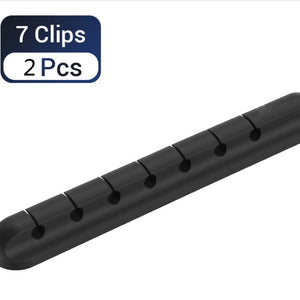 Silicone USB Cable Winder – Desktop Cable Organizer & Management Clips for Headphones, Chargers, and Office Wires - Tech Mart