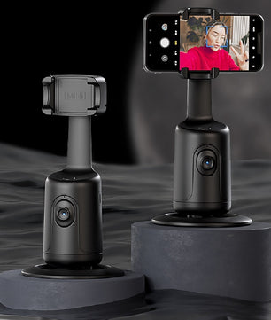 AI-Powered 360° Auto Face Tracking Phone Holder – Gesture Control, Tripod-Compatible, No App Needed, Smart Stabilizer for TikTok, Vlogs, and Live Streaming - Tech Mart