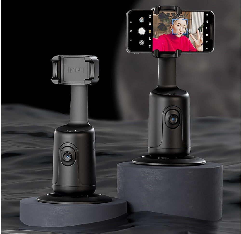 AI-Powered 360° Auto Face Tracking Phone Holder – Gesture Control, Tripod-Compatible, No App Needed, Smart Stabilizer for TikTok, Vlogs, and Live Streaming - Tech Mart