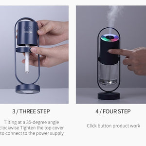 Magic Shadow USB Air Humidifier with Projection Night Light – Ultrasonic Mist Maker & Mini Air Purifier for Home, Office, Car & Bedroom - Tech Mart