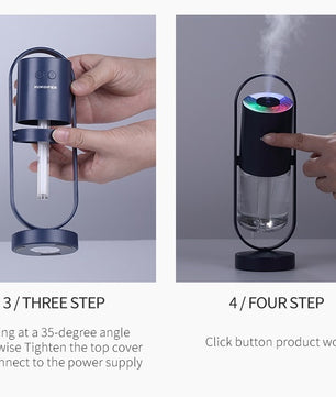 Magic Shadow USB Air Humidifier with Projection Night Light – Ultrasonic Mist Maker & Mini Air Purifier for Home, Office, Car & Bedroom - Tech Mart