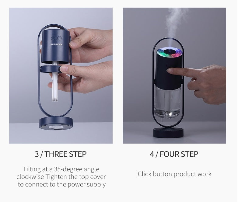 Magic Shadow USB Air Humidifier with Projection Night Light – Ultrasonic Mist Maker & Mini Air Purifier for Home, Office, Car & Bedroom - Tech Mart