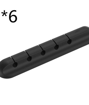 Silicone USB Cable Winder – Desktop Cable Organizer & Management Clips for Headphones, Chargers, and Office Wires - Tech Mart
