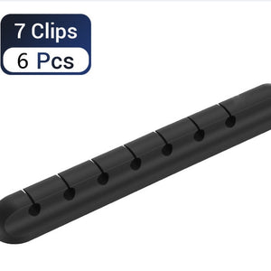 Silicone USB Cable Winder – Desktop Cable Organizer & Management Clips for Headphones, Chargers, and Office Wires - Tech Mart
