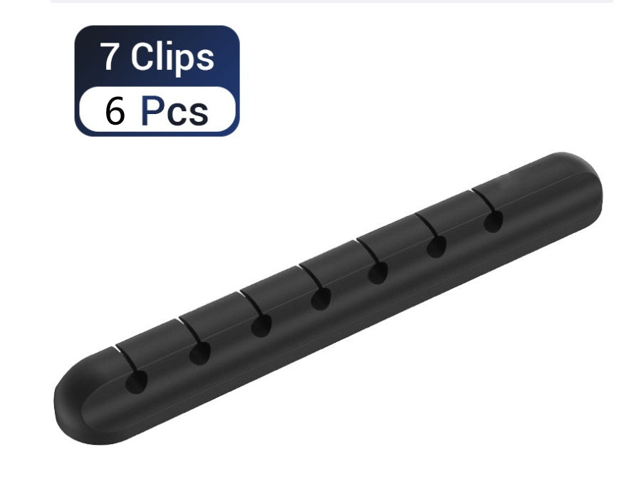 Silicone USB Cable Winder – Desktop Cable Organizer & Management Clips for Headphones, Chargers, and Office Wires - Tech Mart
