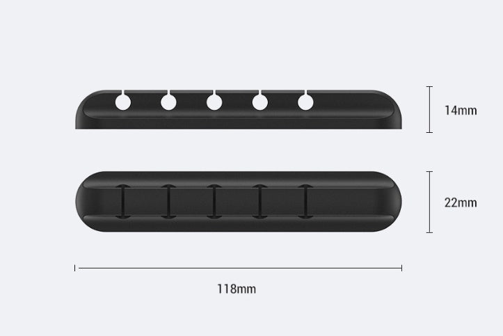 Silicone USB Cable Winder – Desktop Cable Organizer & Management Clips for Headphones, Chargers, and Office Wires - Tech Mart