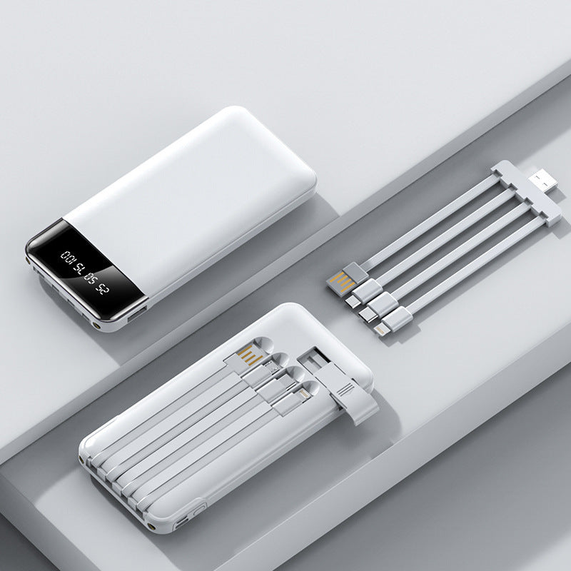 Mini Large Capacity 20000mAh Power Bank – Ultra Slim Portable USB Charger with Mirror Finish for Smartphones & Tablets - Tech Mart
