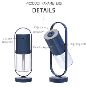 Magic Shadow USB Air Humidifier with Projection Night Light – Ultrasonic Mist Maker & Mini Air Purifier for Home, Office, Car & Bedroom - Tech Mart